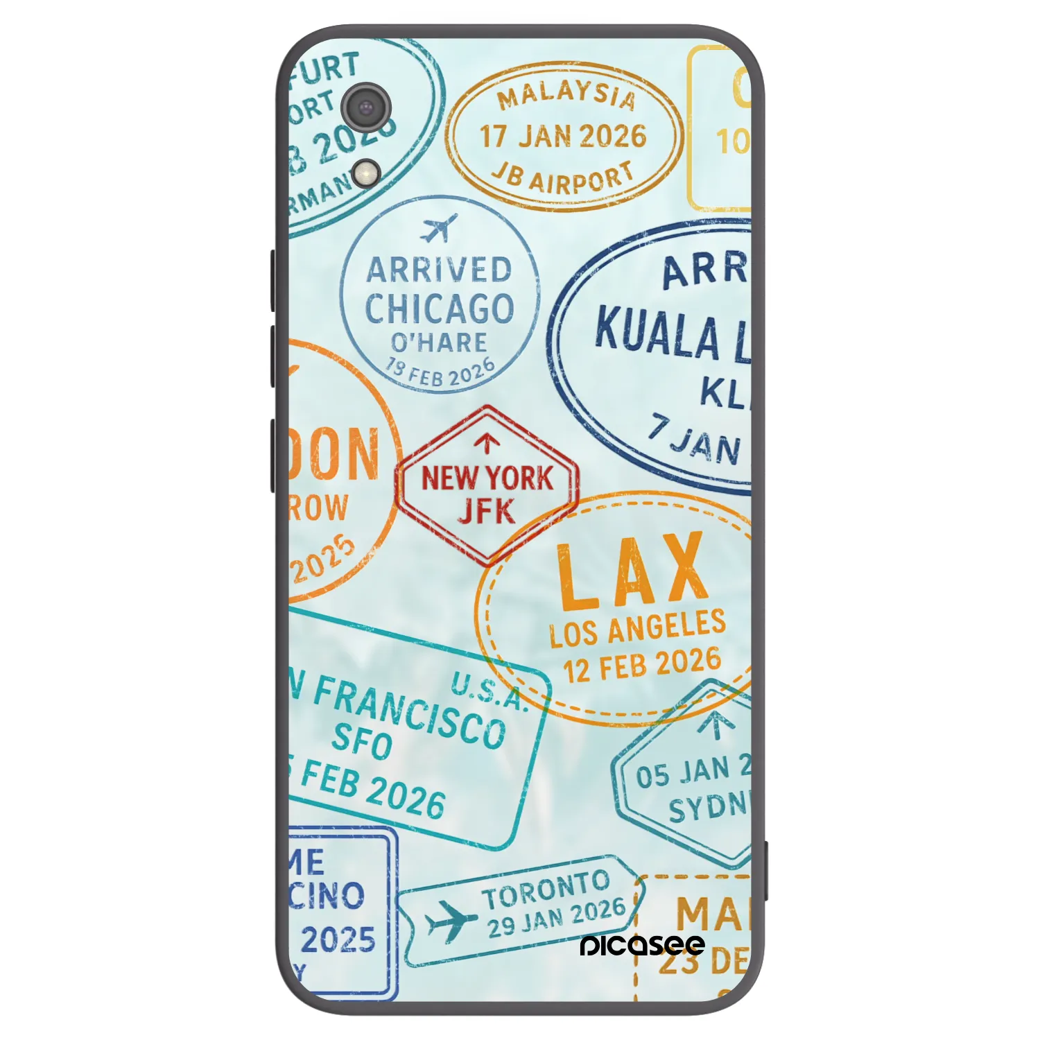 Picasee silikonový černý obal pro Xiaomi Redmi 7A - PASSPORT EDITION