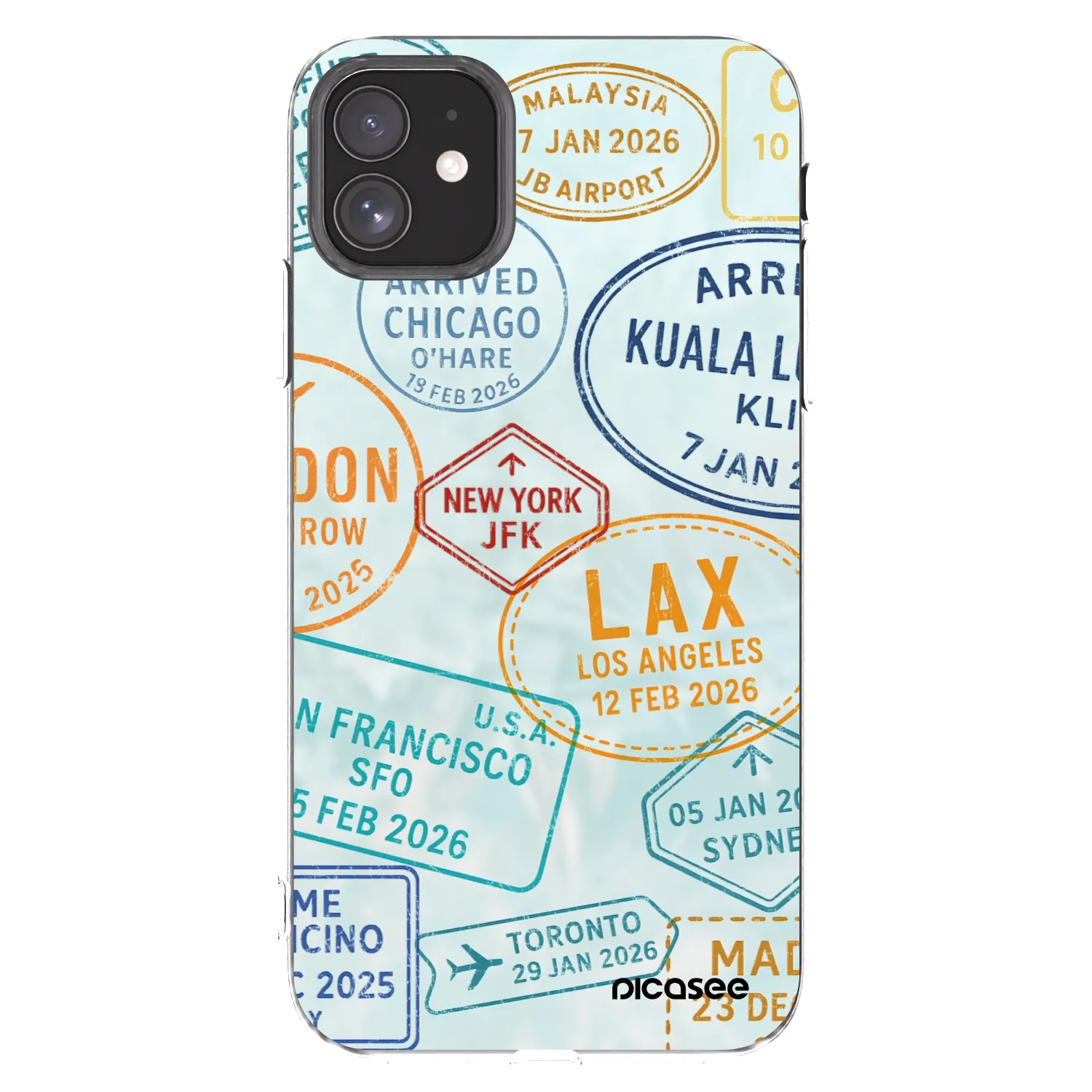 Picasee silikonový průhledný obal pro Apple iPhone 11 - PASSPORT EDITION