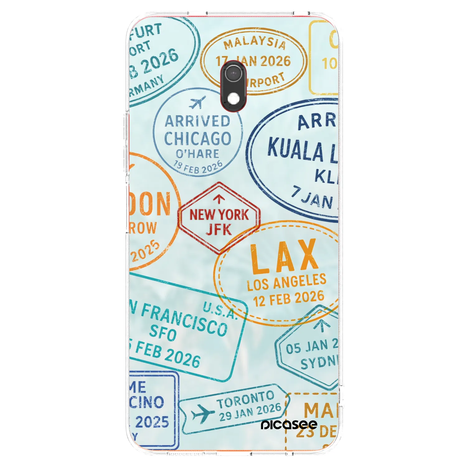 Picasee silikonový průhledný obal pro Xiaomi Redmi 8A - PASSPORT EDITION