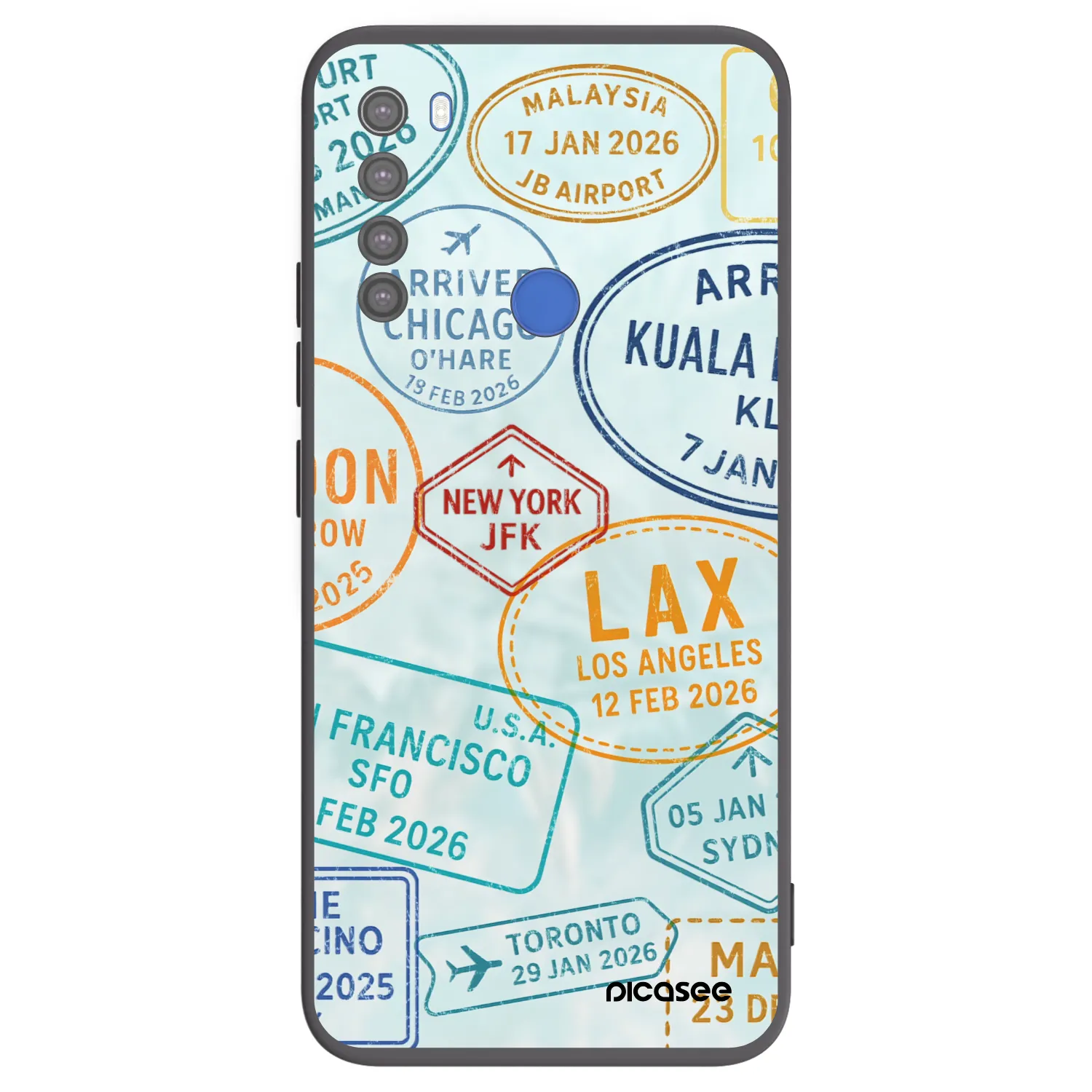 Picasee silikonový černý obal pro Xiaomi Redmi Note 8T - PASSPORT EDITION