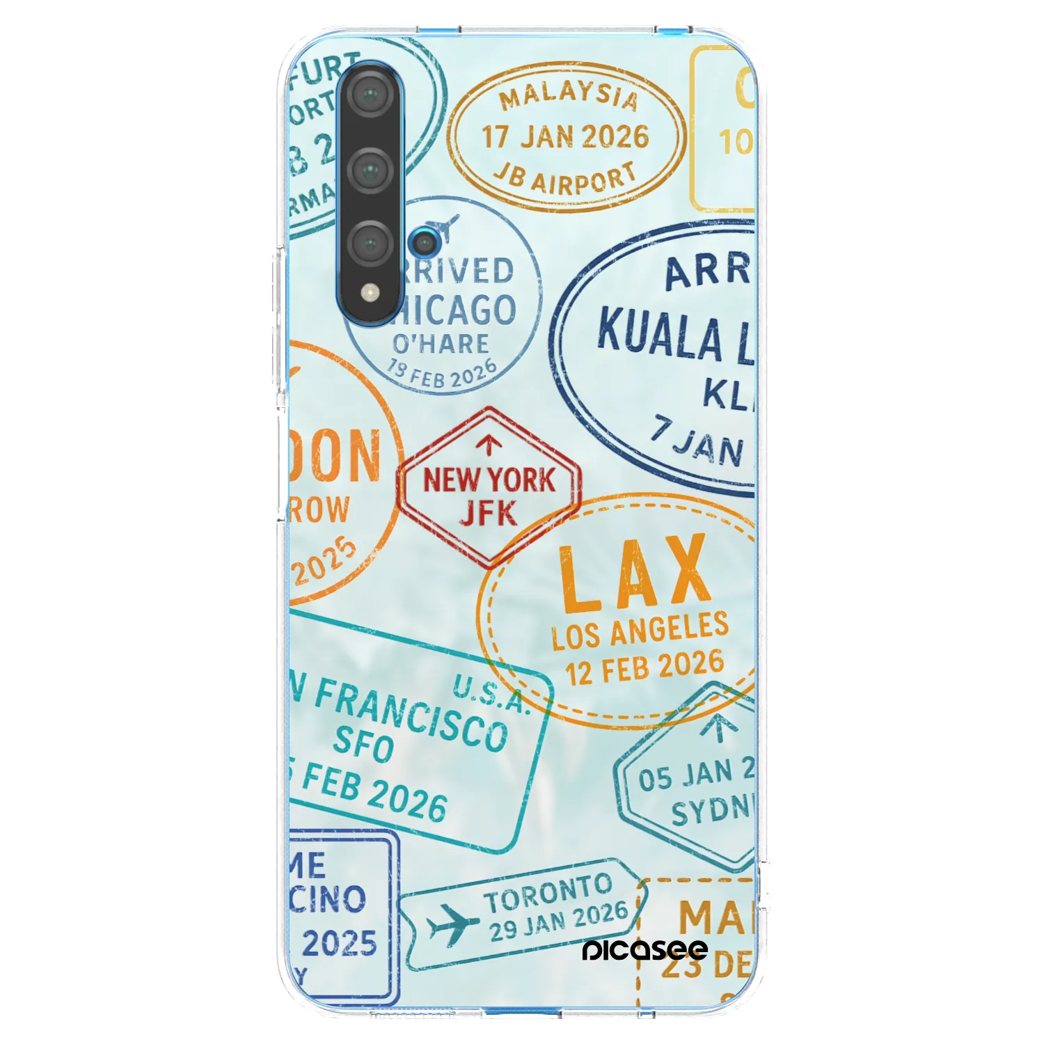 Picasee silikonový průhledný obal pro Huawei Nova 5T - PASSPORT EDITION