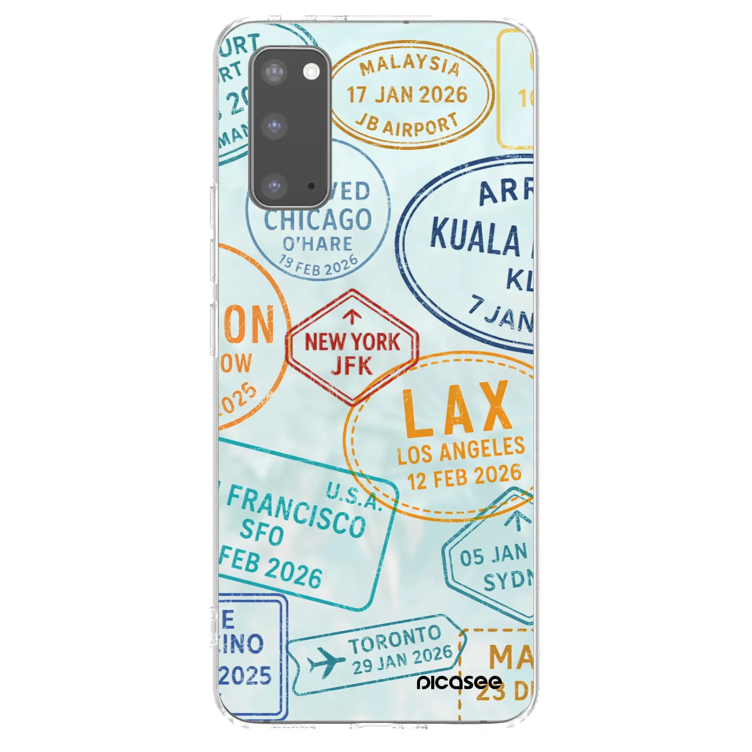 Picasee silikonový průhledný obal pro Samsung Galaxy S20 G980F - PASSPORT EDITION