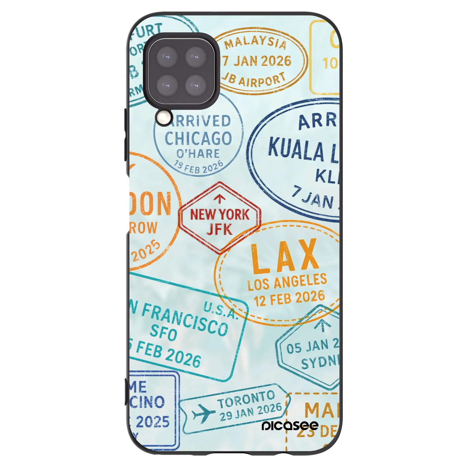 Picasee silikonový černý obal pro Huawei P40 Lite - PASSPORT EDITION