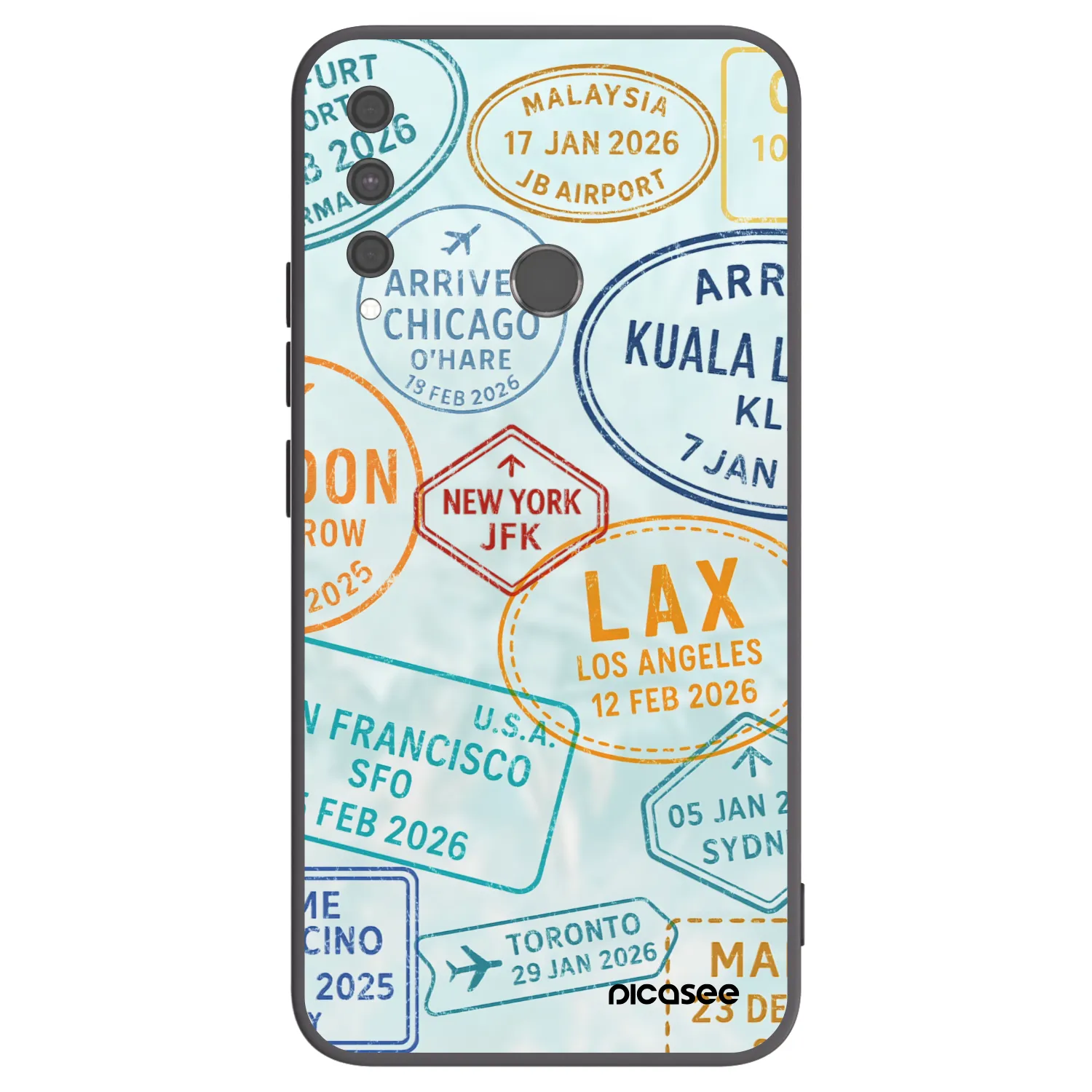 Picasee silikonový černý obal pro Huawei P40 Lite E - PASSPORT EDITION