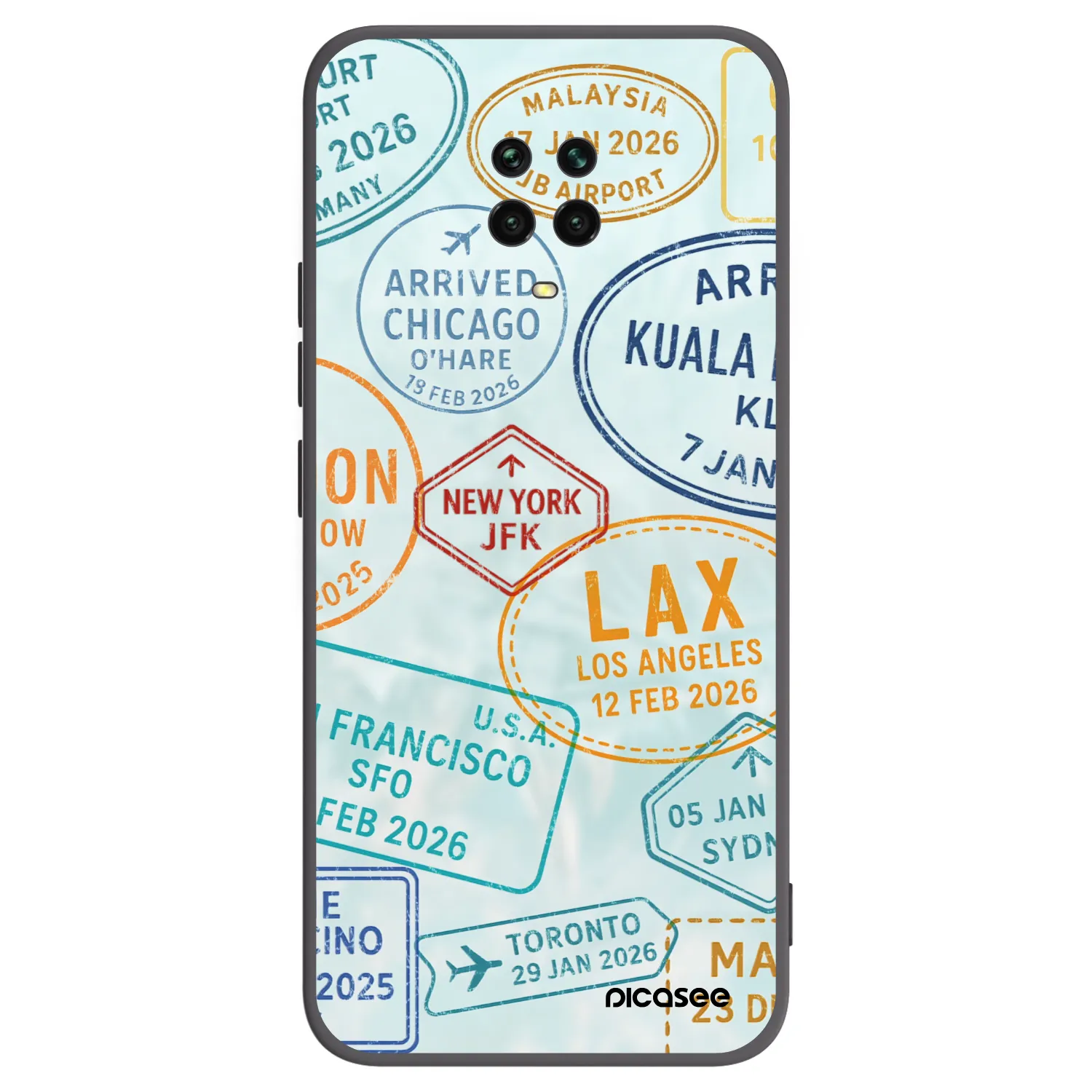 Picasee silikonový černý obal pro Xiaomi Redmi Note 9 Pro - PASSPORT EDITION