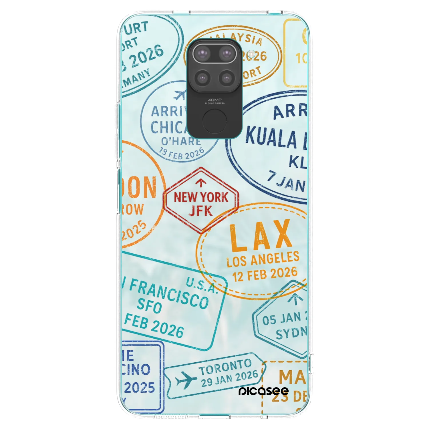 Picasee silikonový černý obal pro Xiaomi Redmi Note 9 - PASSPORT EDITION