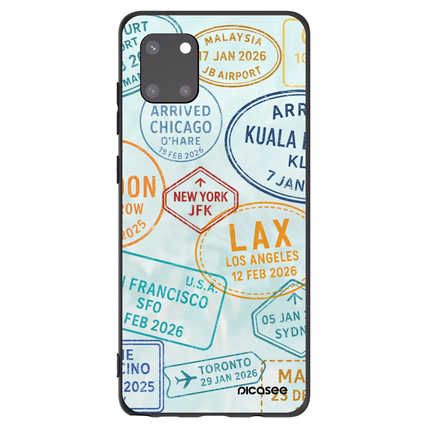 Picasee silikonový černý obal pro Samsung Galaxy Note 10 Lite N770F - PASSPORT EDITION