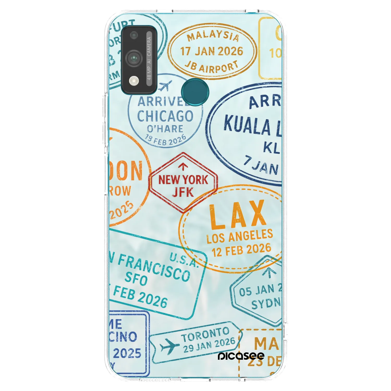 Picasee silikonový průhledný obal pro Honor 9X Lite - PASSPORT EDITION
