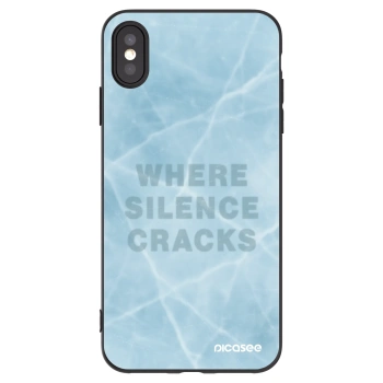 Picasee silikonový černý obal pro Apple iPhone XS Max - SILENCE