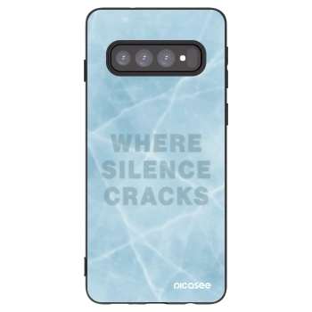 Picasee silikonový černý obal pro Samsung Galaxy S10 G973 - SILENCE