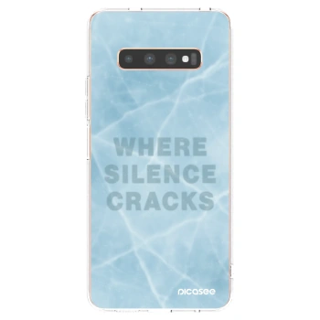 Picasee silikonový průhledný obal pro Samsung Galaxy S10 Plus G975 - SILENCE