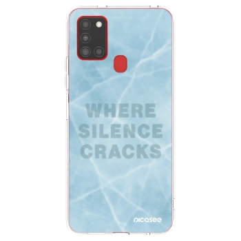 Picasee silikonový průhledný obal pro Samsung Galaxy A21s - SILENCE