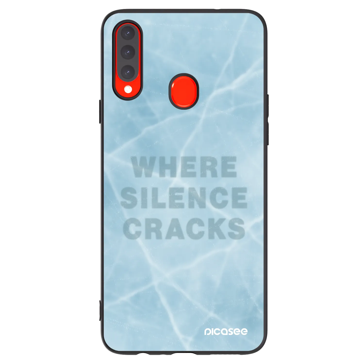 Picasee silikonový černý obal pro Samsung Galaxy A20s - SILENCE