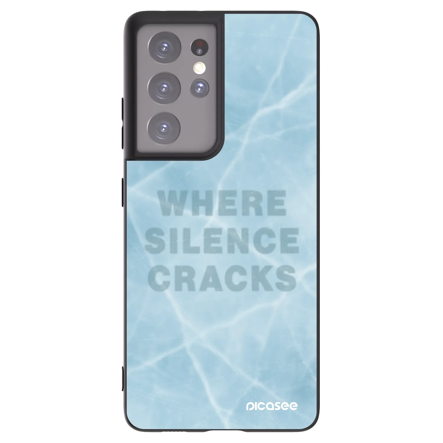 Picasee silikonový černý obal pro Samsung Galaxy S21 Ultra 5G G998B - SILENCE