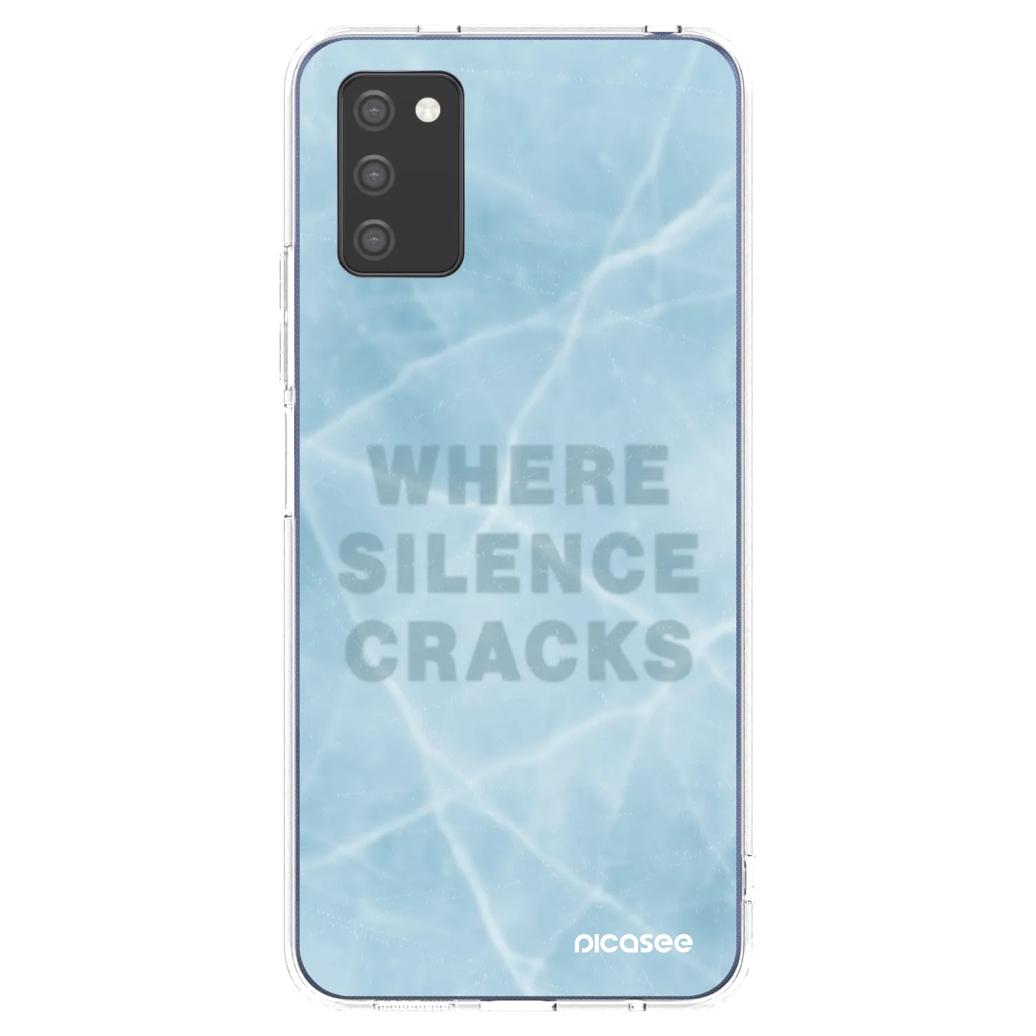 Picasee silikonový průhledný obal pro Samsung Galaxy A02s A025G - SILENCE