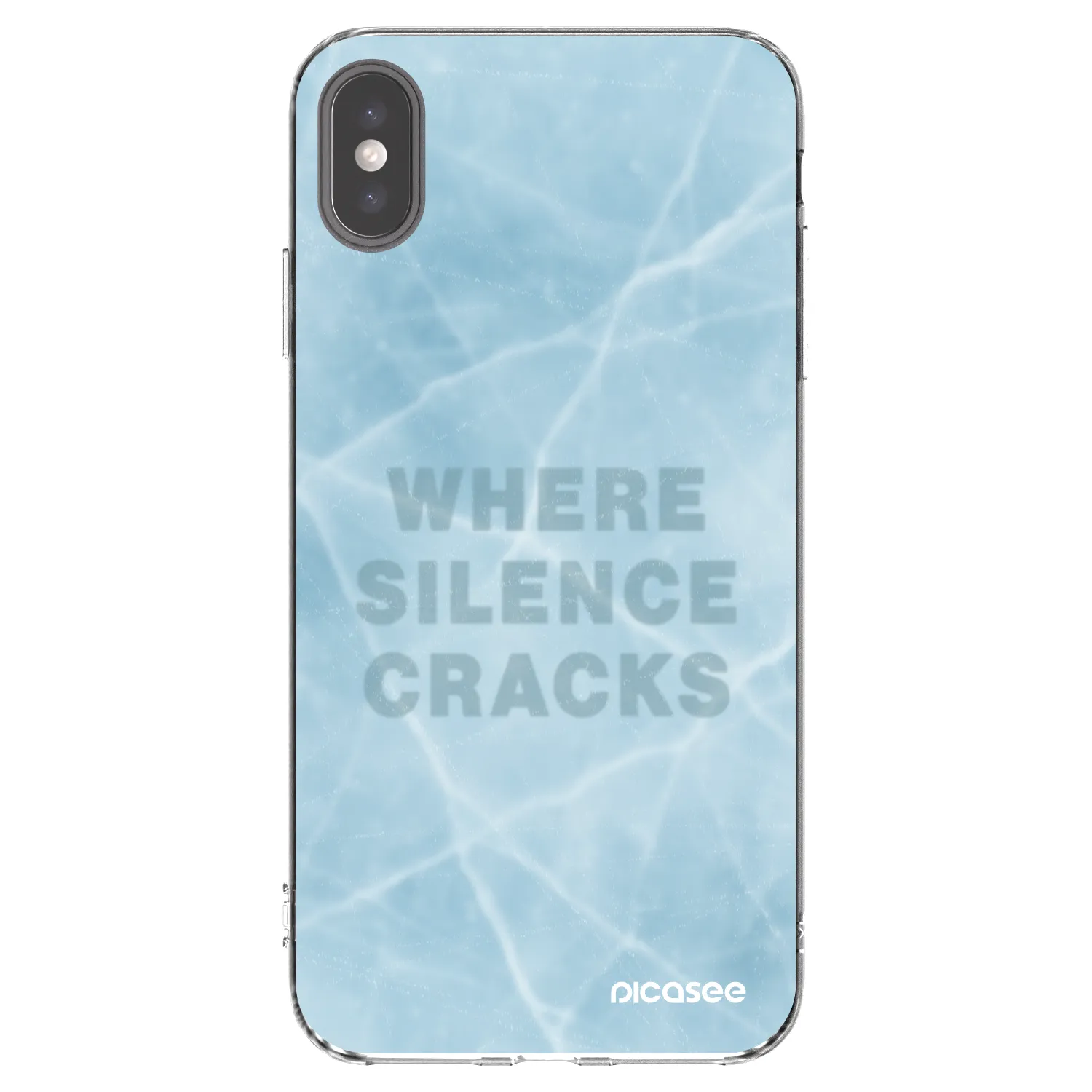 Picasee silikonový průhledný obal pro Apple iPhone XS Max - SILENCE