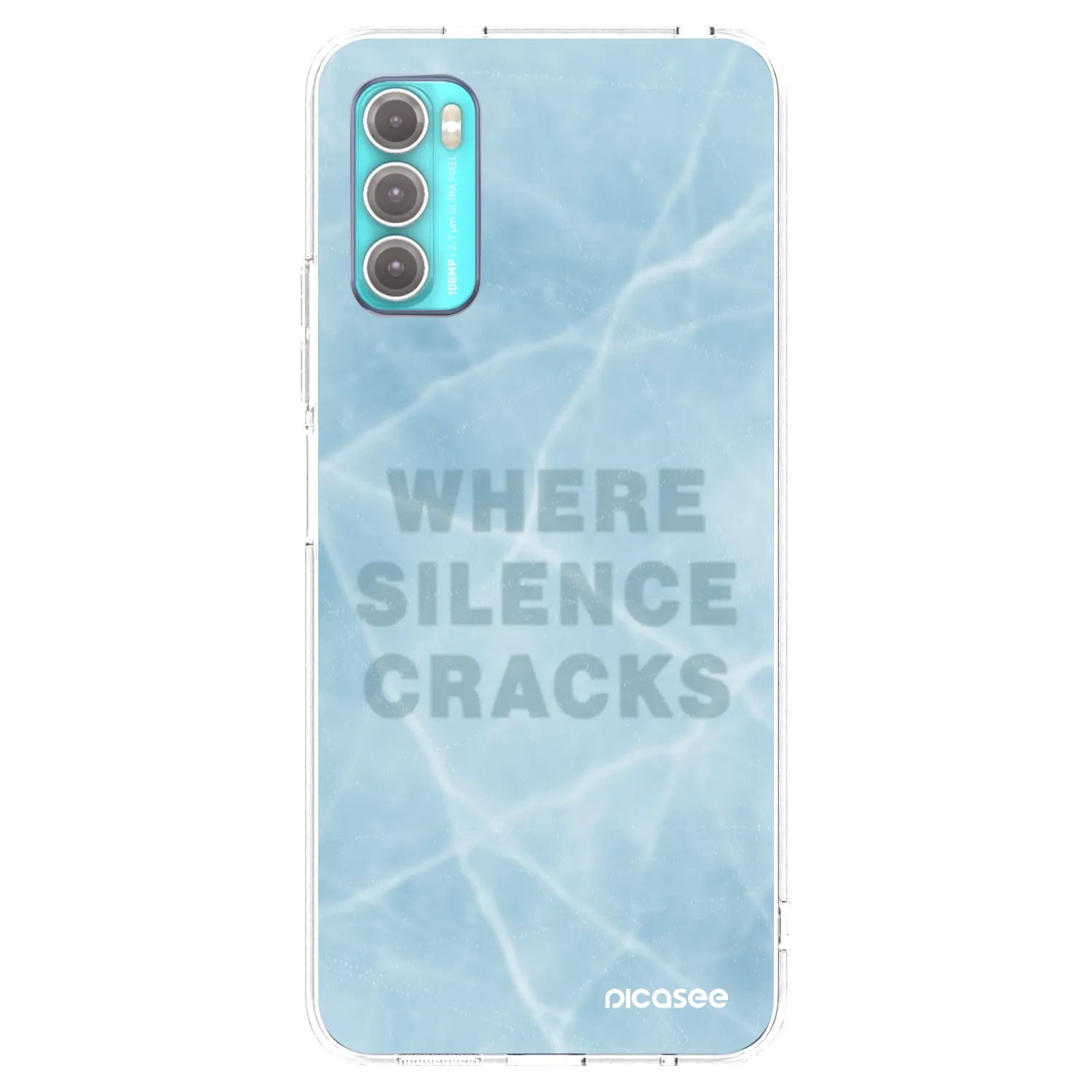 Picasee silikonový průhledný obal pro Motorola Moto G60 - SILENCE