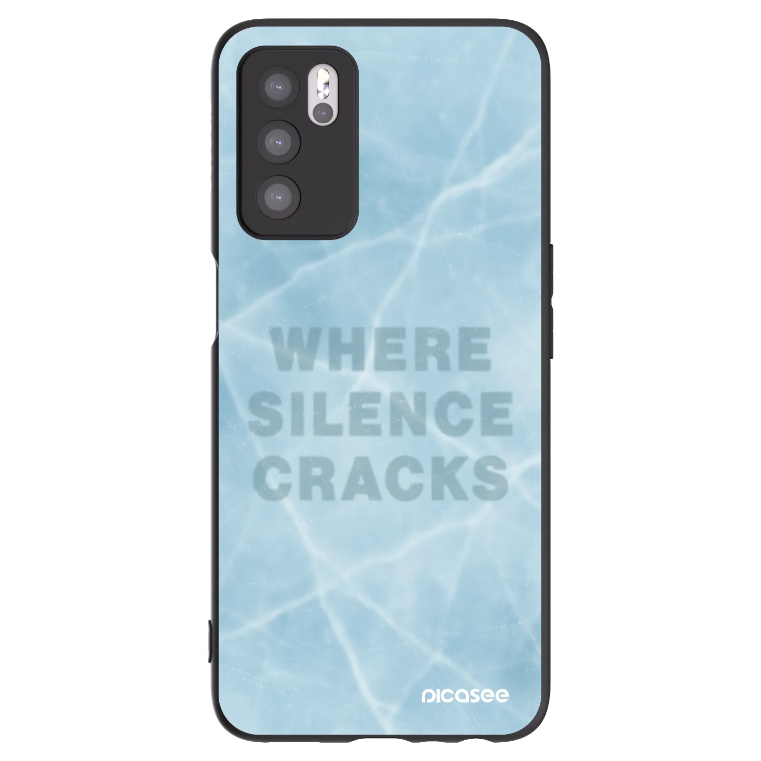 Picasee silikonový černý obal pro OPPO A16s - SILENCE