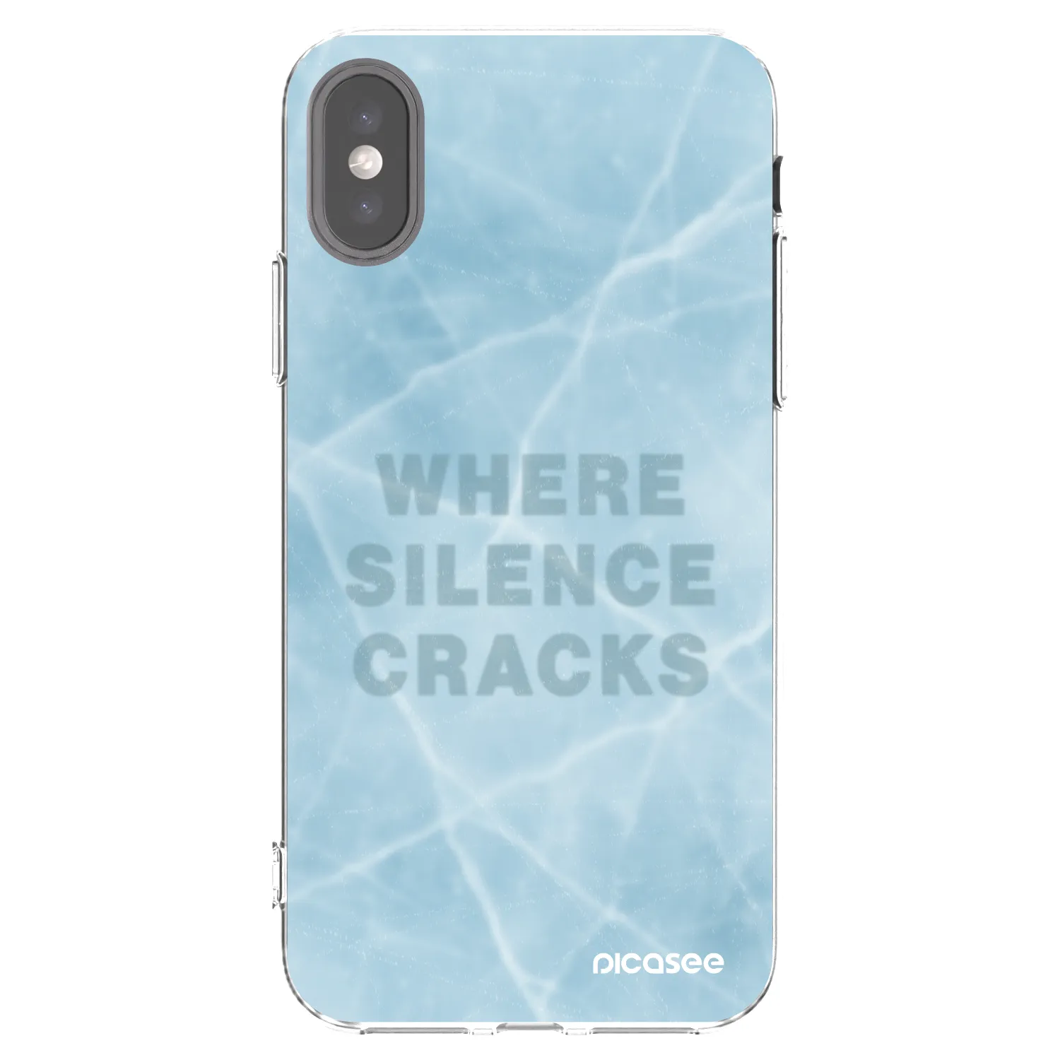 Picasee silikonový průhledný obal pro Apple iPhone X/XS - SILENCE