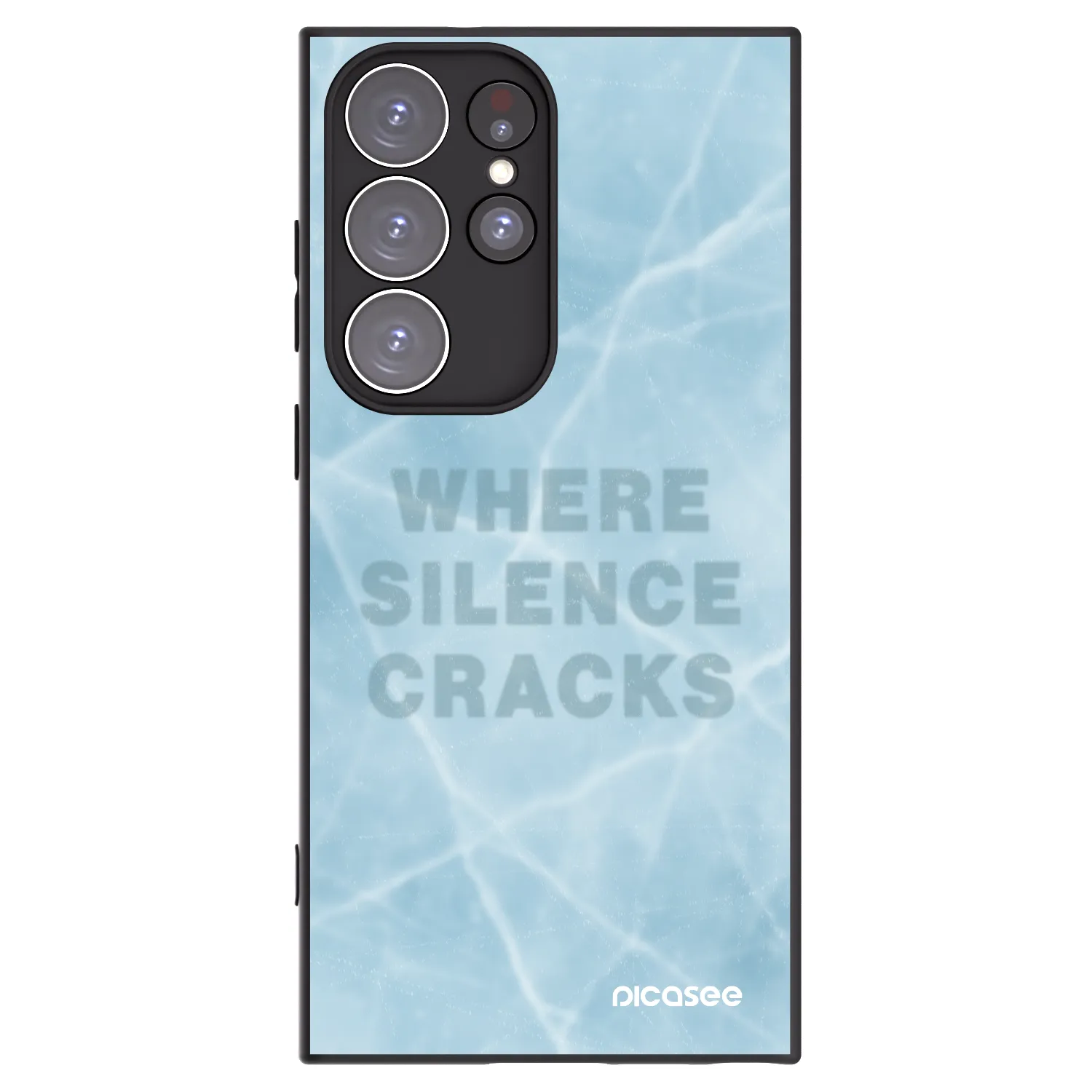 Picasee silikonový černý obal pro Samsung Galaxy S23 Ultra 5G - SILENCE