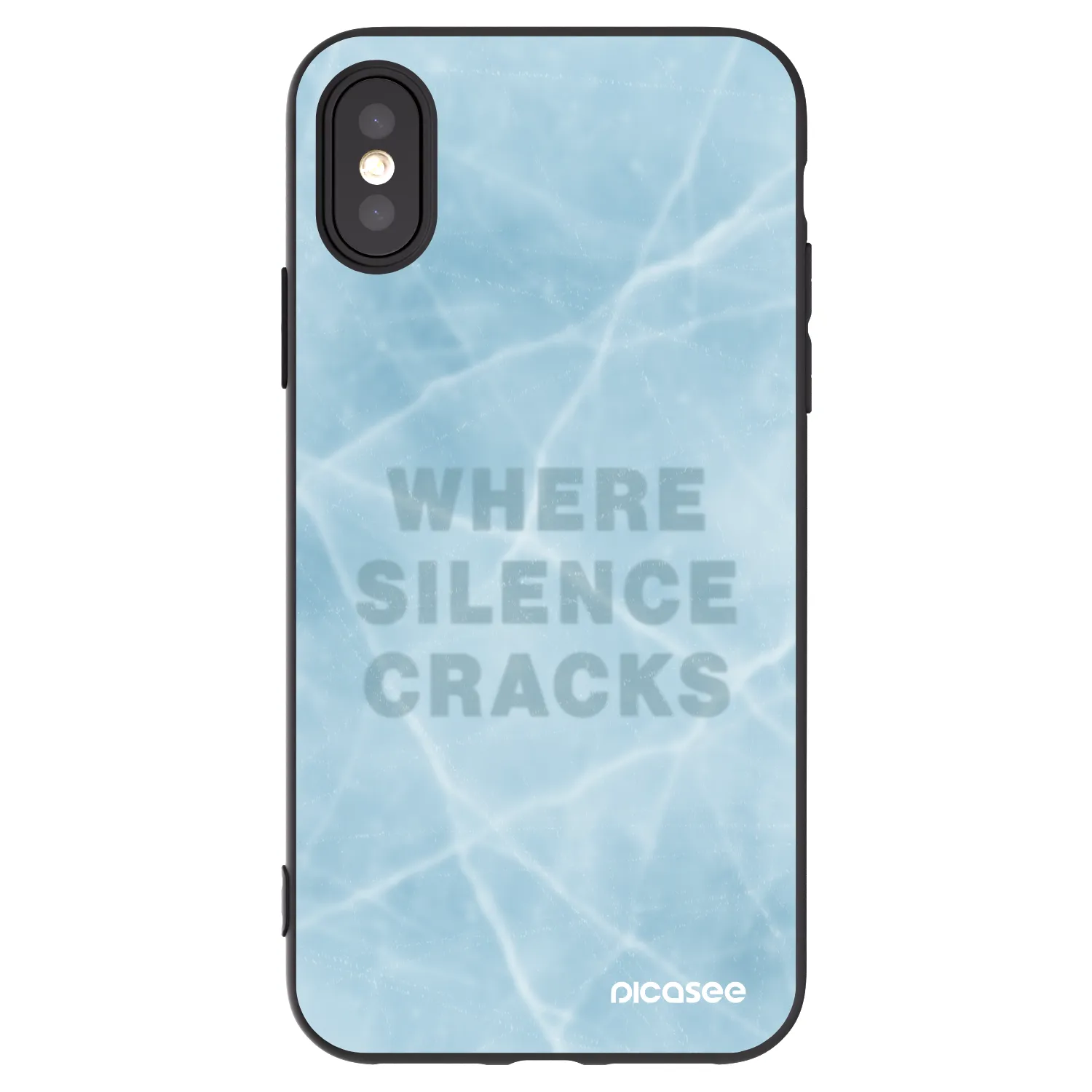 Picasee silikonový černý obal pro Apple iPhone X/XS - SILENCE