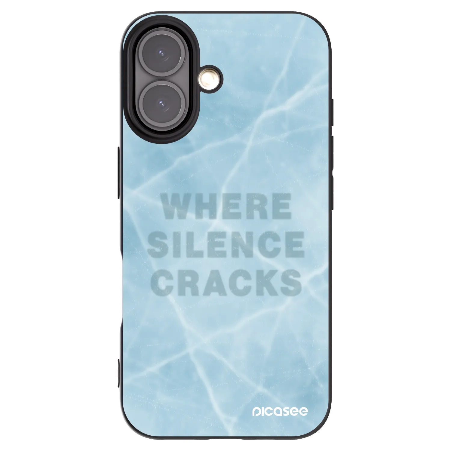 Picasee silikonový černý obal pro Apple iPhone 16 - SILENCE
