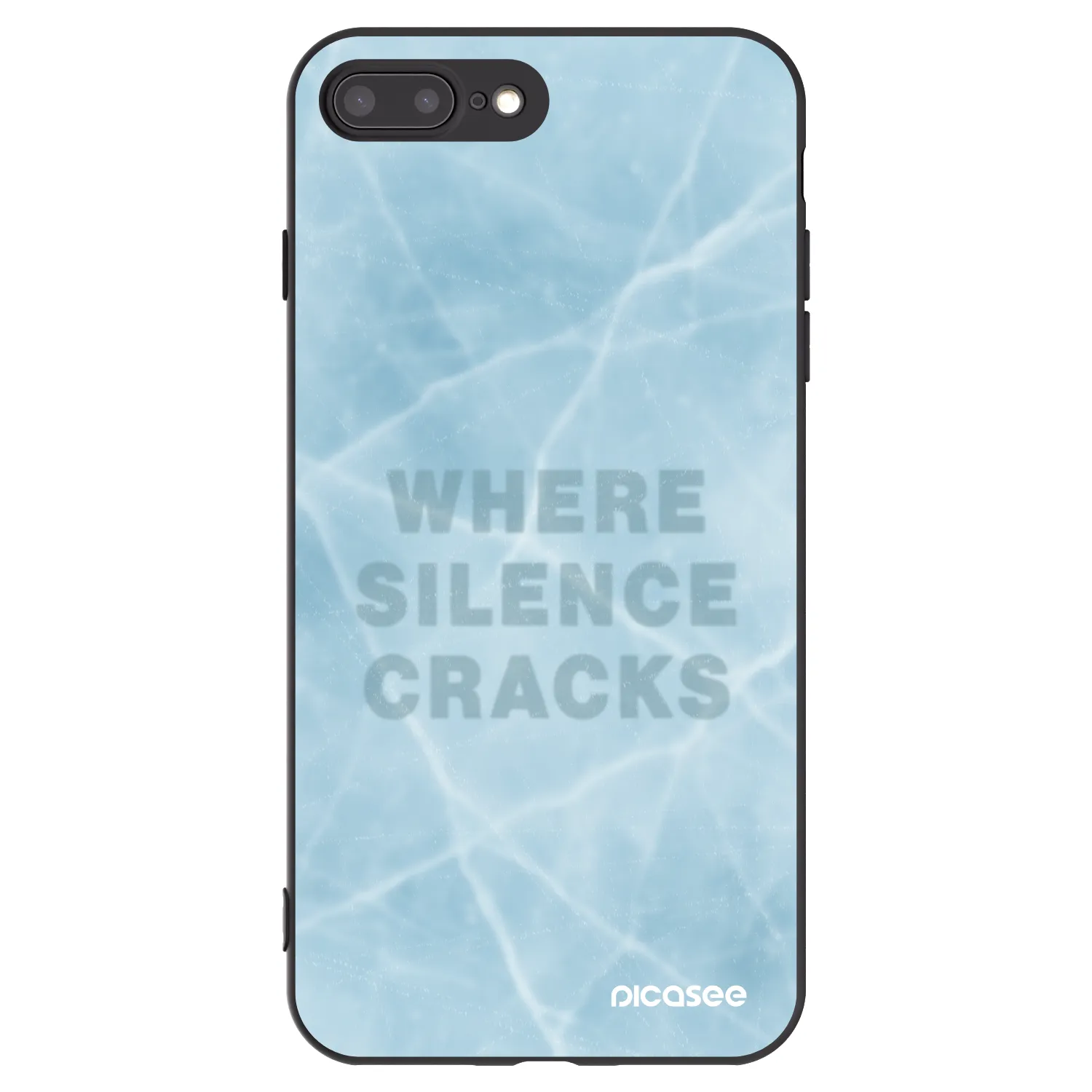 Picasee silikonový černý obal pro Apple iPhone 7 Plus - SILENCE