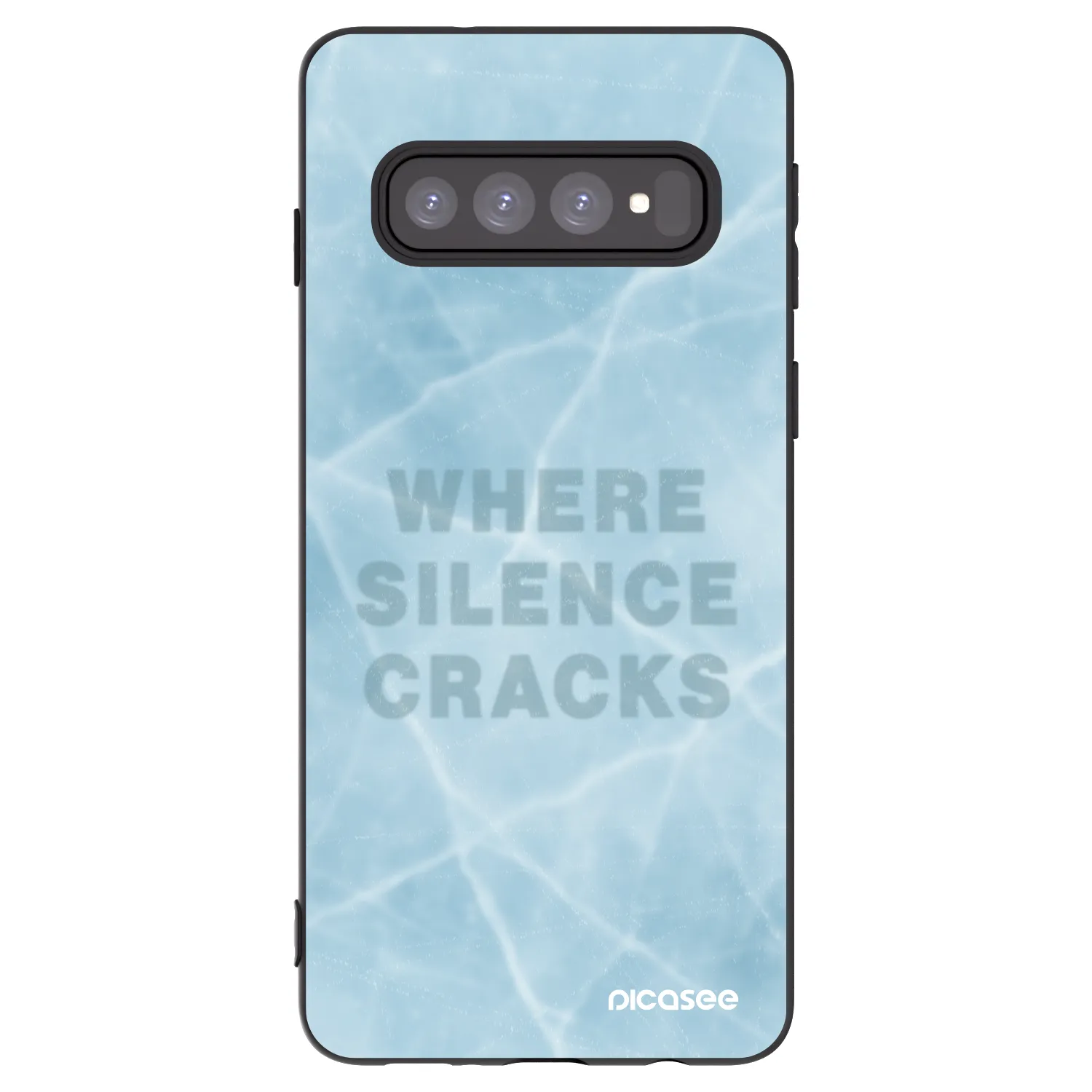 Picasee silikonový černý obal pro Samsung Galaxy S10 G973 - SILENCE