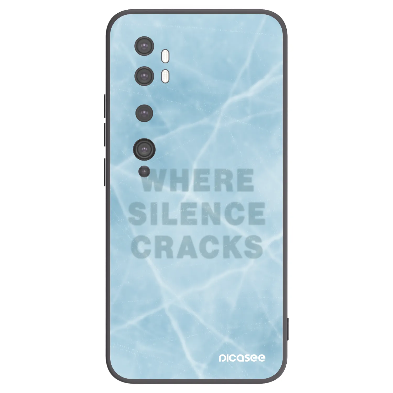 Picasee silikonový černý obal pro Xiaomi Mi Note 10 (Pro) - SILENCE