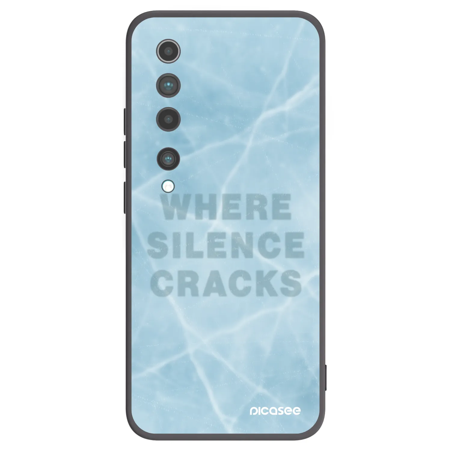 Picasee silikonový černý obal pro Xiaomi Mi 10 - SILENCE