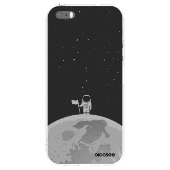 Picasee silikonový průhledný obal pro Apple iPhone 5/5S/SE - Astronaut