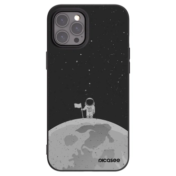Picasee silikonový černý obal pro Apple iPhone 12 Pro Max - Astronaut