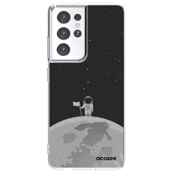 Picasee silikonový průhledný obal pro Samsung Galaxy S21 Ultra 5G G998B - Astronaut