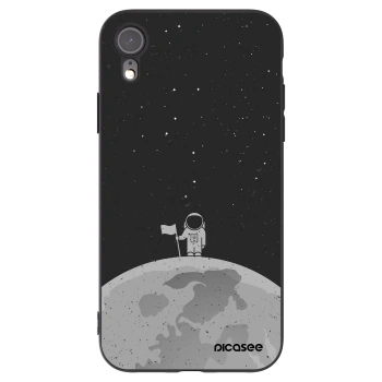 Picasee silikonový černý obal pro Apple iPhone XR - Astronaut