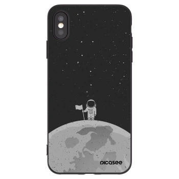 Picasee silikonový černý obal pro Apple iPhone XS Max - Astronaut