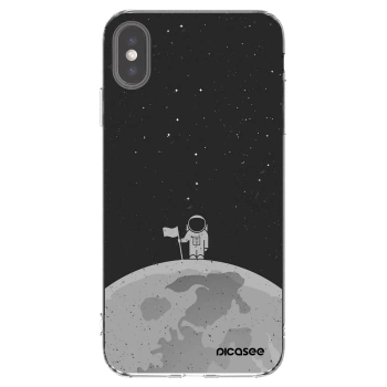 Picasee silikonový průhledný obal pro Apple iPhone XS Max - Astronaut