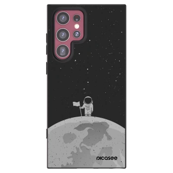Picasee silikonový černý obal pro Samsung Galaxy S22 Ultra 5G - Astronaut