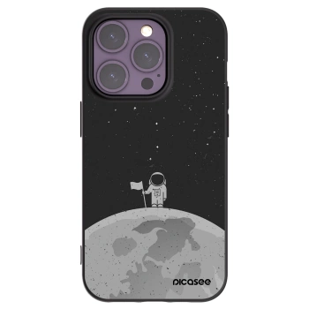 Picasee silikonový černý obal pro Apple iPhone 14 Pro - Astronaut
