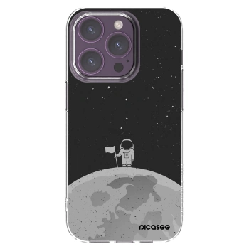 Picasee silikonový průhledný obal pro Apple iPhone 14 Pro - Astronaut