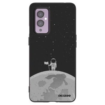 Picasee silikonový černý obal pro OnePlus 9 - Astronaut
