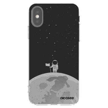 Picasee silikonový průhledný obal pro Apple iPhone X/XS - Astronaut