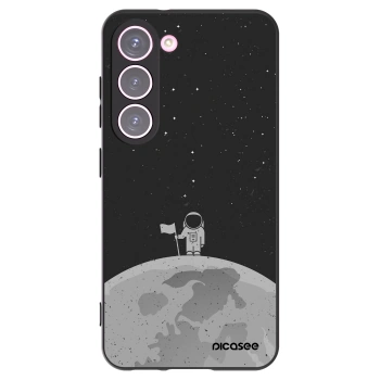 Picasee silikonový černý obal pro Samsung Galaxy S23 5G - Astronaut