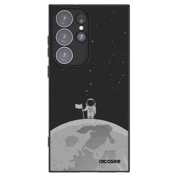Picasee silikonový černý obal pro Samsung Galaxy S23 Ultra 5G - Astronaut