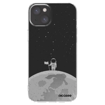 Picasee silikonový průhledný obal pro Apple iPhone 15 Plus - Astronaut