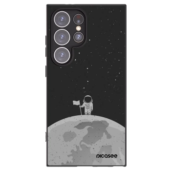 Picasee silikonový černý obal pro Samsung Galaxy S24 Ultra S928B 5G - Astronaut