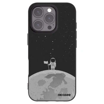 Picasee silikonový černý obal pro Apple iPhone 16 Pro - Astronaut