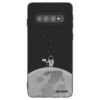 Picasee silikonový černý obal pro Samsung Galaxy S10 G973 - Astronaut