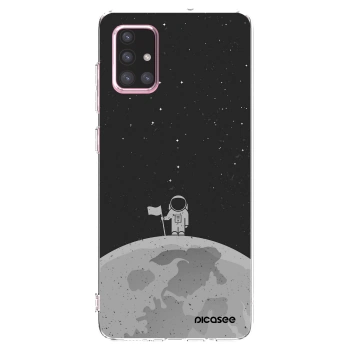 Picasee silikonový průhledný obal pro Samsung Galaxy A71 A715F - Astronaut
