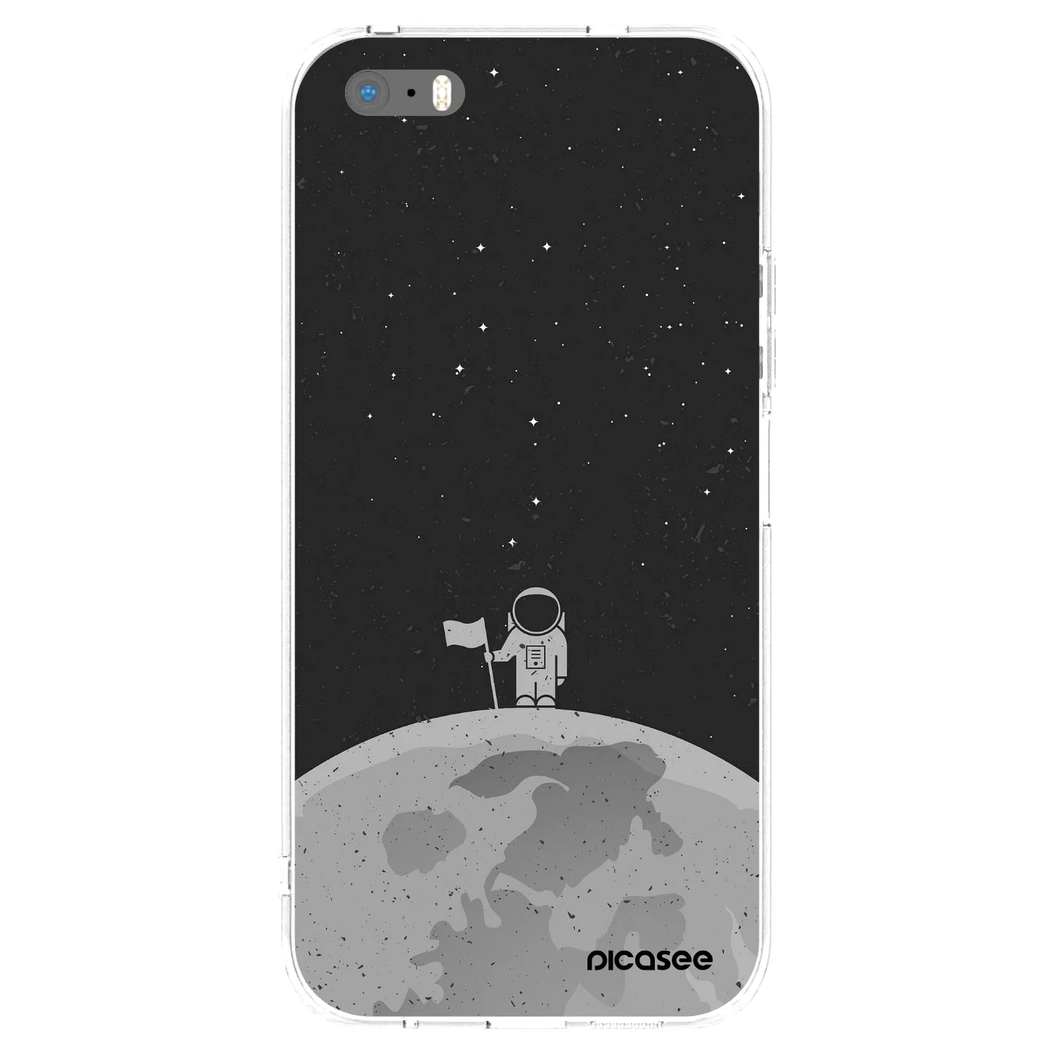 Picasee silikonový průhledný obal pro Apple iPhone 5/5S/SE - Astronaut