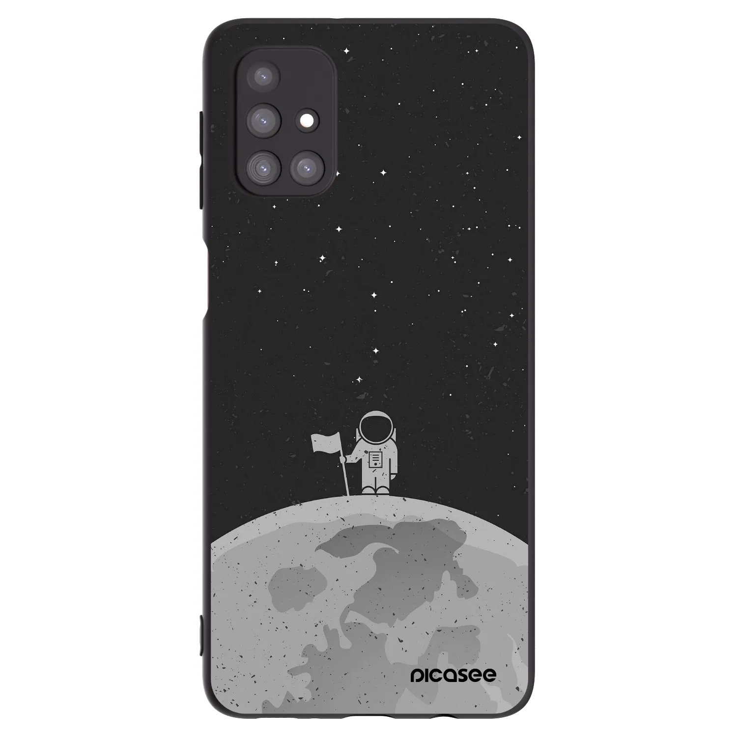 Picasee silikonový černý obal pro Samsung Galaxy M31s - Astronaut